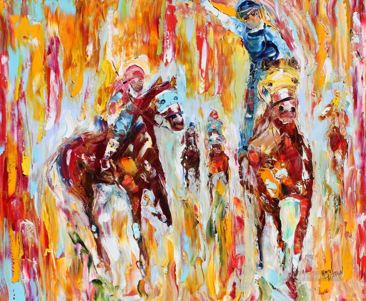 The Race impressionist Oil Paintings